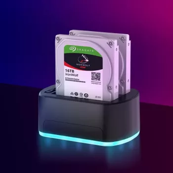 CoreParts MS-CLONER-SATA2.5-3.5 doko stotelė kietiesiems diskams, juoda