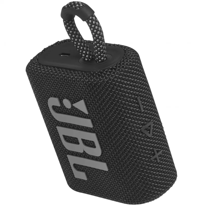 JBL GO 3 BLACK – Nešiojamas Bluetooth garsiakalbis, 4.2 W, IP67