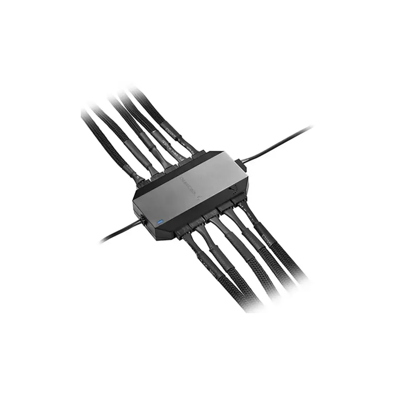 Ventiliatorių valdiklis DeepCool FH-10, 4 kontaktų ventiliatoriaus jungtis, juoda, 80×46×15 mm