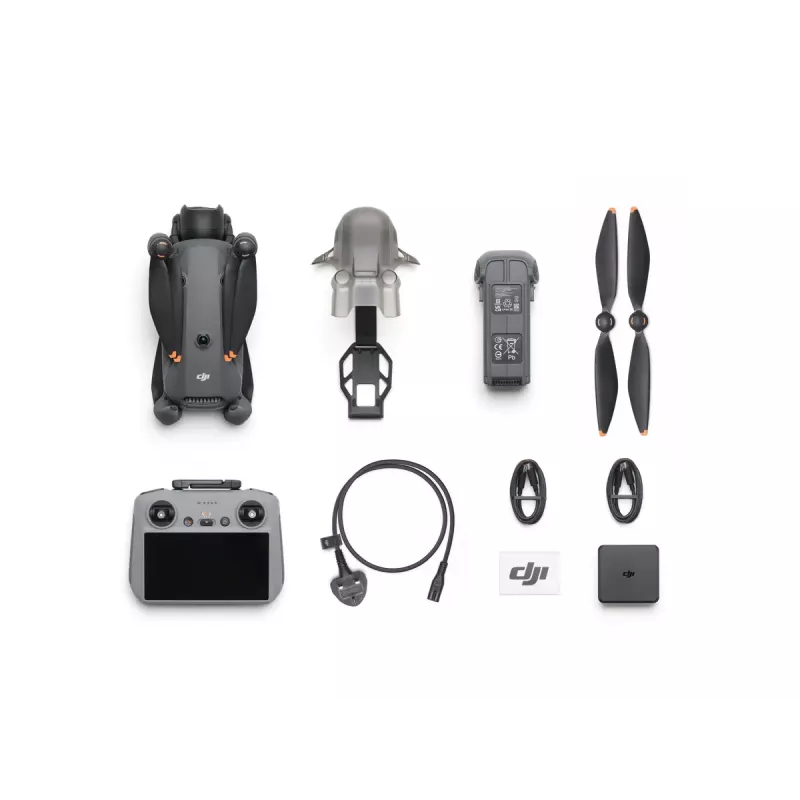 Dronas DJI Mavic 4 Pro Fly More Combo (DJI RC 2) – 4 rotoriai, 100 MP, 27 m/s, 41 000 m nuotolis, 1,063 kg, pilka spalva