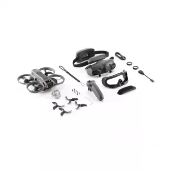 Dronas DJI Avata 2 Fly Smart Combo – 4 rotorių kvadrakopteris, 48 MP kamera, 3840×2160 vaizdo įrašas, 2150 mAh baterija, „Wi‑Fi“ ir „Bluetooth“