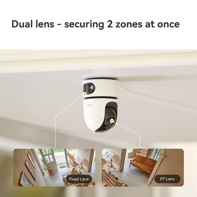 IP stebėjimo kamera IMOU Ranger Dual Pro 6MP — stalinė, 2304×1296, 3.6mm, 8× skaitmeninis priartinimas, 91°×47° matymo kampai