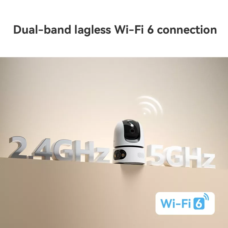 IP stebėjimo kamera IMOU Ranger Dual Pro 6MP — stalinė, 2304×1296, 3.6mm, 8× skaitmeninis priartinimas, 91°×47° matymo kampai
