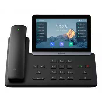IP telefonas Yealink Yealink-SIP-T88W Pro — Android, 7 colių (1024×600) LCD, laidinis ir belaidis ragelis, Bluetooth, PoE, juoda