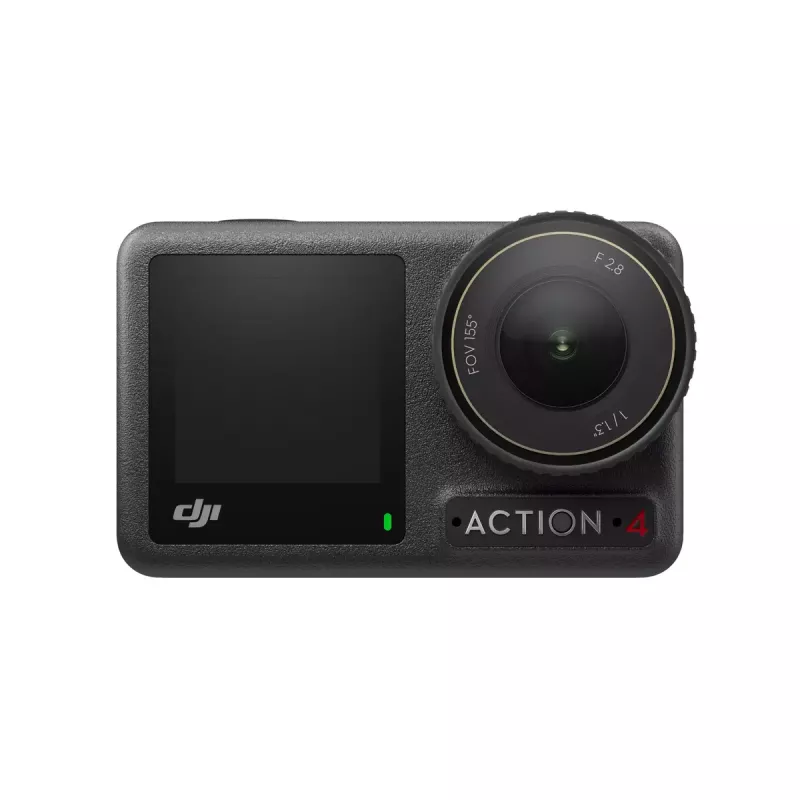 Veiksmo kamera DJI Osmo Action 4 — 4K Ultra HD, CMOS jutiklis, 155° FOV, MicroSD iki 512 GB, vandeniui atspari 18 m, 145 g
