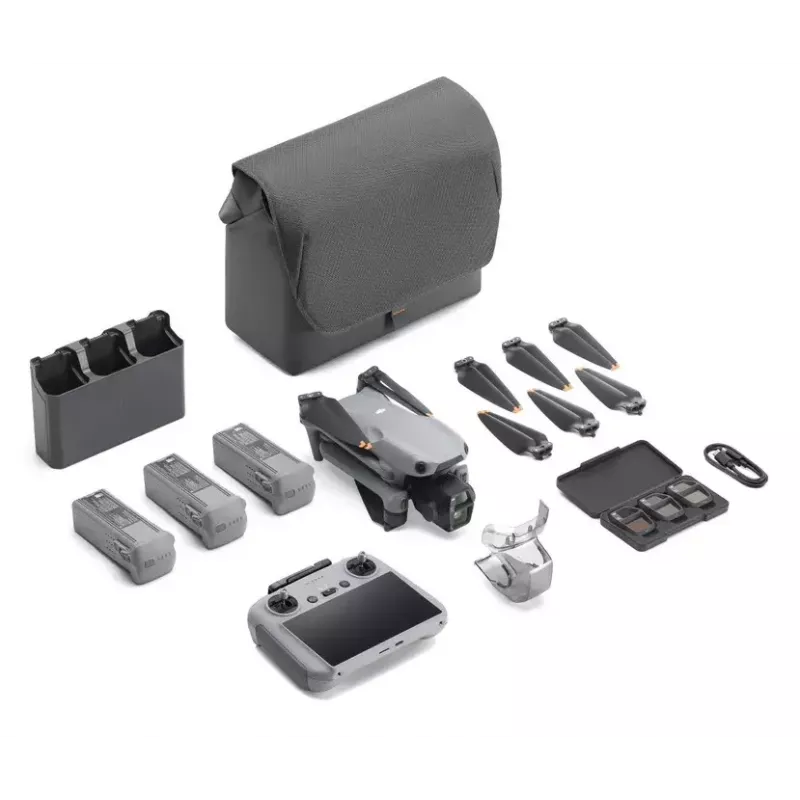 Kvadrakopteris DJI Air 3S Fly More Combo su DJI RC 2 – 50 MP kamera, 4K 3840×2160, 27 m/s, 32 000 m nuotolis, 4276 mAh baterija