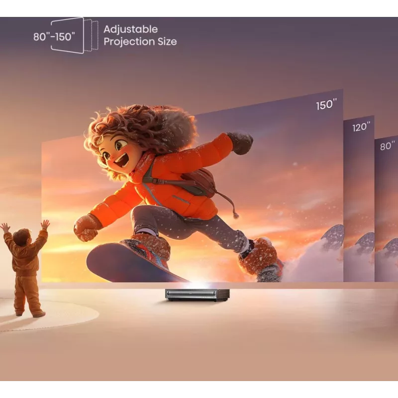 Projektorius Hisense PX3 itin trumpo fokusavimo 4K UHD 2800 ANSI liumenų juodas, tamsiai pilkas