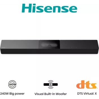 Hisense HS2000 2.1 kanalų 240 W garso juosta su įmontuotu žemų dažnių garsiakalbiu