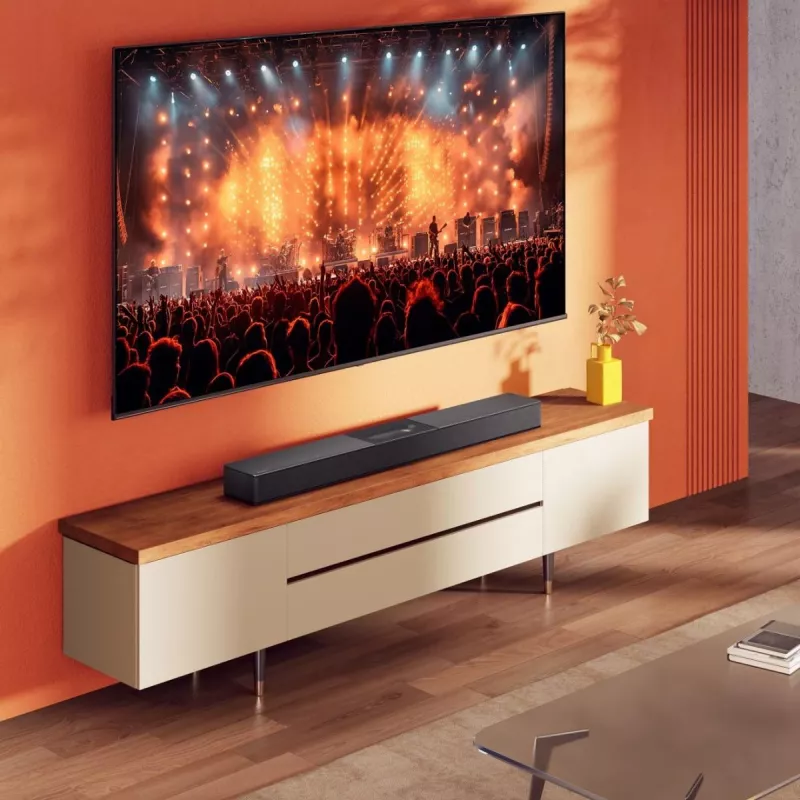 Hisense HS2000 2.1 kanalų 240 W garso juosta su įmontuotu žemų dažnių garsiakalbiu