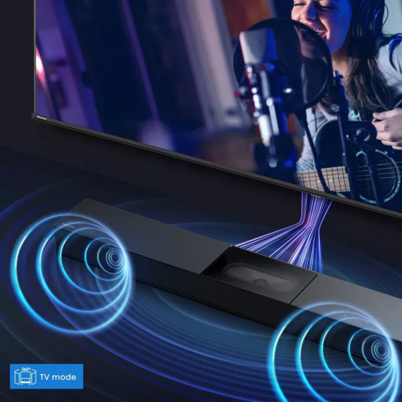 Hisense HS2000 2.1 kanalų 240 W garso juosta su įmontuotu žemų dažnių garsiakalbiu