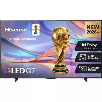 Televizorius Hisense 50Q7S 50 colių (127 cm) QLED 4K Ultra HD Smart TV, Direct-LED, HomeOS, Wi-Fi, Juodas