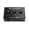 Garso sąsaja M-Audio M-Track Solo USB 16 bitų / 48 kHz, 1 įėjimas / 1 išėjimas, kombinuotas XLR/TRS lizdas, instrumentinis įėjimas, 48 V fantominis maitinimas, ausinių išėjimas