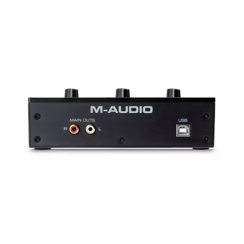 Garso sąsaja M-Audio M-Track Solo USB 16 bitų / 48 kHz, 1 įėjimas / 1 išėjimas, kombinuotas XLR/TRS lizdas, instrumentinis įėjimas, 48 V fantominis maitinimas, ausinių išėjimas