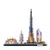 3D dėlionė CubicFun City Line Dubajus su LED, 182 dalys, 532×48 mm, nuo 10 metų