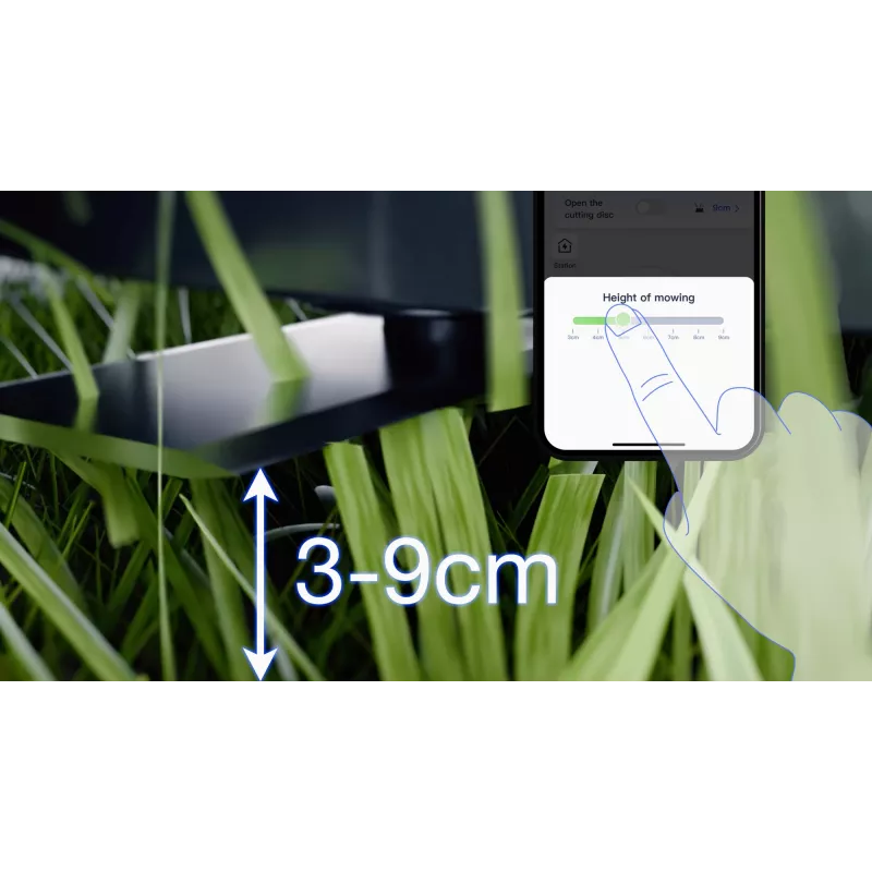 Robotinė vejapjovė Ecovacs GOAT A1600 LiDAR PRO EU, 1600 m², LiDAR, 33 cm, juoda, balta