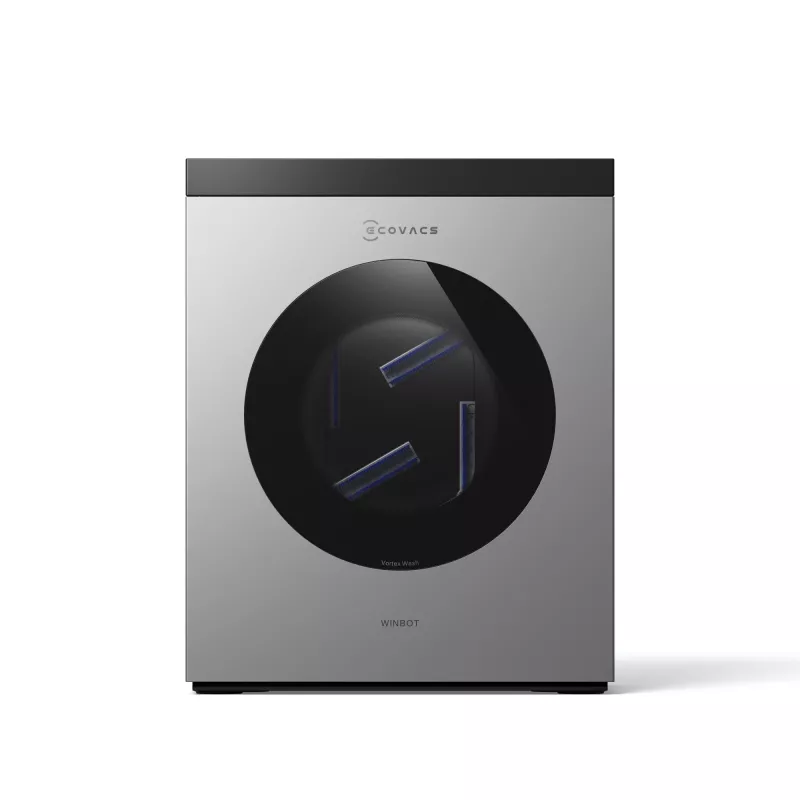 Langų plovimo robotas Ecovacs WINBOT W3 OMNI, baterija 4500 mAh, 270×270×76 mm, sidabrinis/baltas