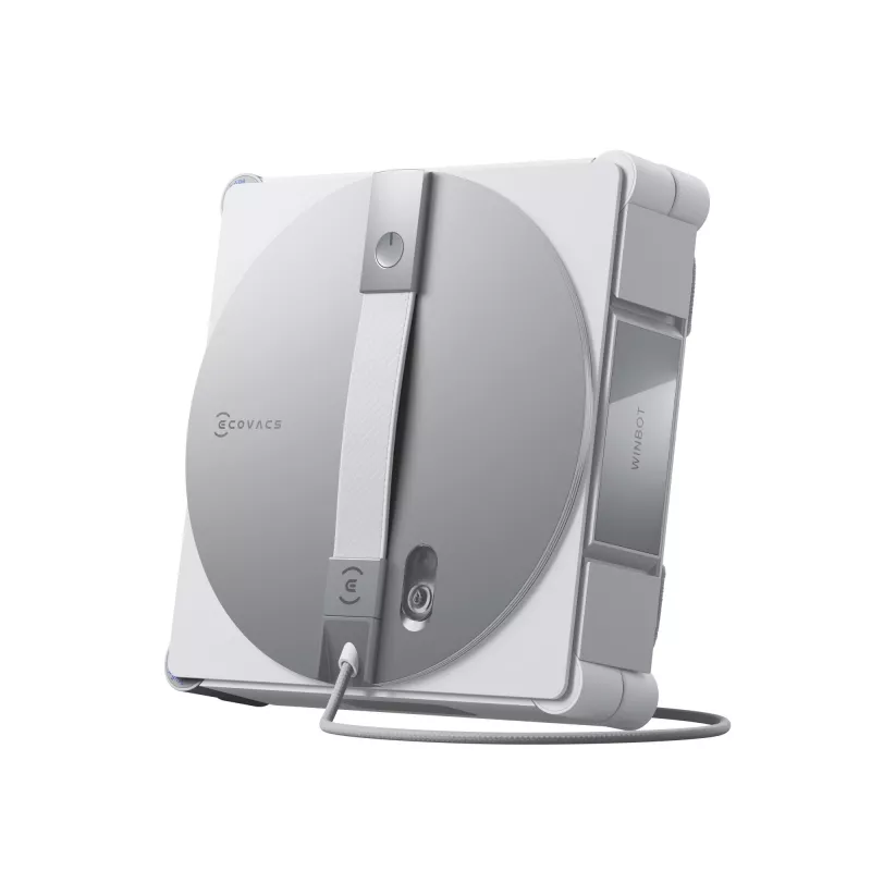 Langų plovimo robotas Ecovacs WINBOT W3 OMNI, baterija 4500 mAh, 270×270×76 mm, sidabrinis/baltas