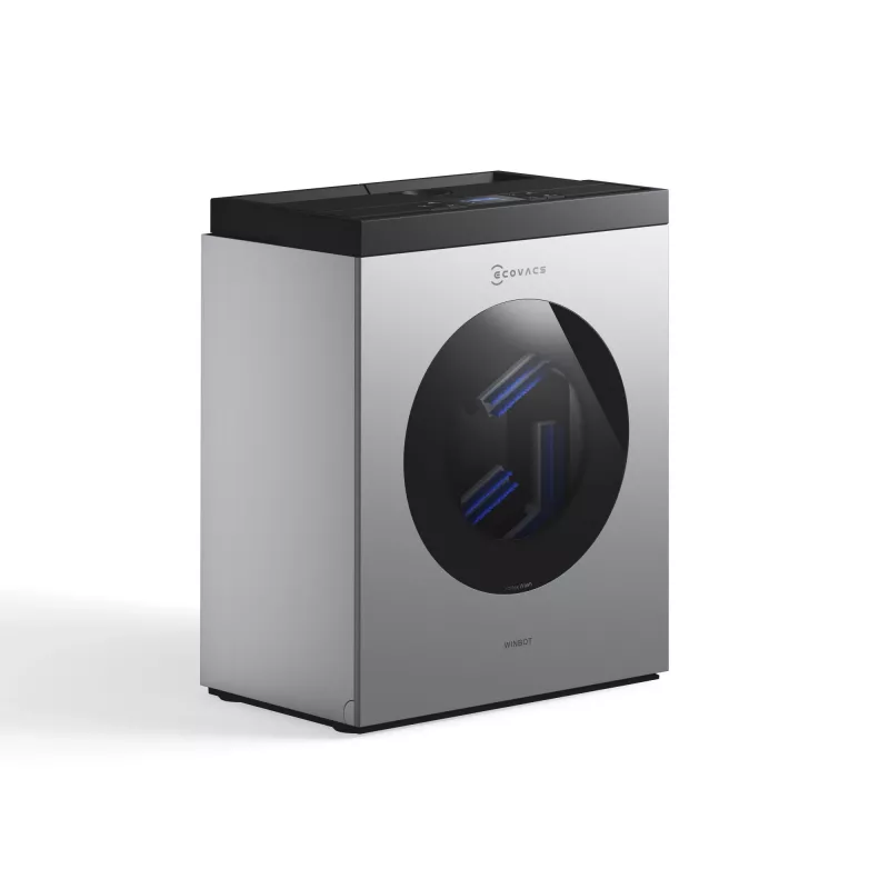 Langų plovimo robotas Ecovacs WINBOT W3 OMNI, baterija 4500 mAh, 270×270×76 mm, sidabrinis/baltas