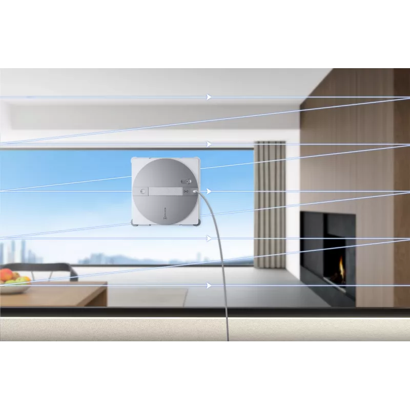 Langų plovimo robotas Ecovacs WINBOT W3 OMNI, baterija 4500 mAh, 270×270×76 mm, sidabrinis/baltas