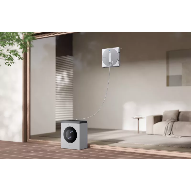 Langų plovimo robotas Ecovacs WINBOT W3 OMNI, baterija 4500 mAh, 270×270×76 mm, sidabrinis/baltas