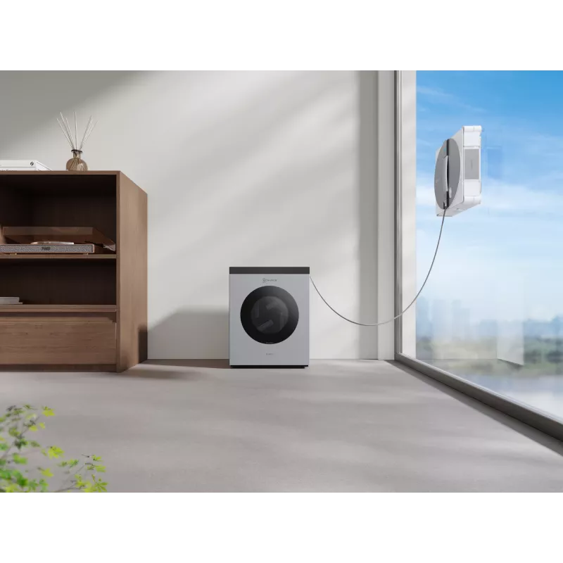 Langų plovimo robotas Ecovacs WINBOT W3 OMNI, baterija 4500 mAh, 270×270×76 mm, sidabrinis/baltas