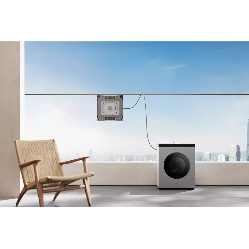 Langų plovimo robotas Ecovacs WINBOT W3 OMNI, baterija 4500 mAh, 270×270×76 mm, sidabrinis/baltas