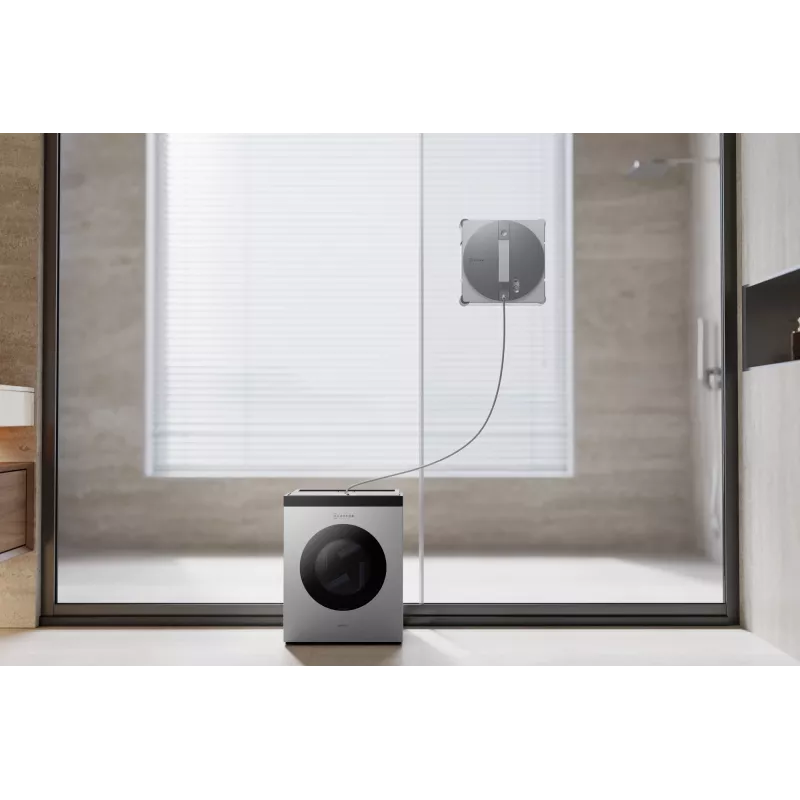 Langų plovimo robotas Ecovacs WINBOT W3 OMNI, baterija 4500 mAh, 270×270×76 mm, sidabrinis/baltas