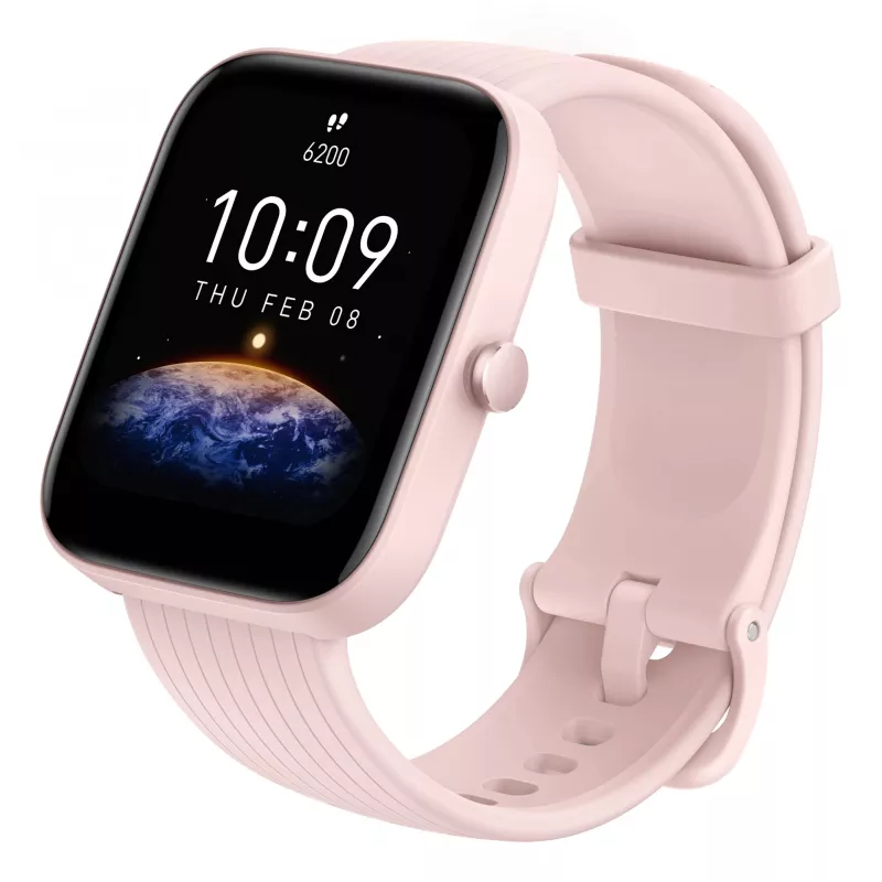Amazfit Bip 3 Pro 4.29 cm (1.69 colio) TFT 44 mm Skaitmeninis 240 x 280 pikselių Liečiamas ekranas Rožinis GPS (palydovas)