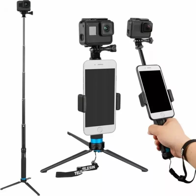 Telesin GP-MNP-090-S belaidis strypas su trikoju sporto kameroms