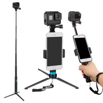 Telesin GP-MNP-090-S belaidis strypas su trikoju sporto kameroms