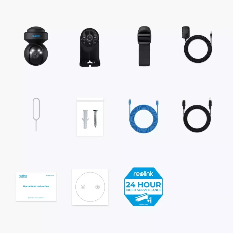 IP stebėjimo kamera Reolink E540-B 5MP lauko Wi‑Fi, 2560x1920, 355° pasukimas, 0–50° pakreipimas, IP65, „MicroSD“ iki 256 GB