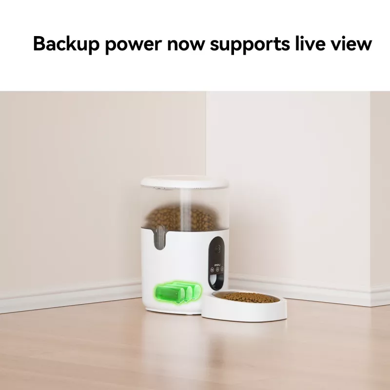 Automatinis šėrimo aparatas augintiniams IMOU PF1 — 4 L nerūdijančio plieno talpa, Wi‑Fi 4, baterija/DC maitinimas, 1 dubuo