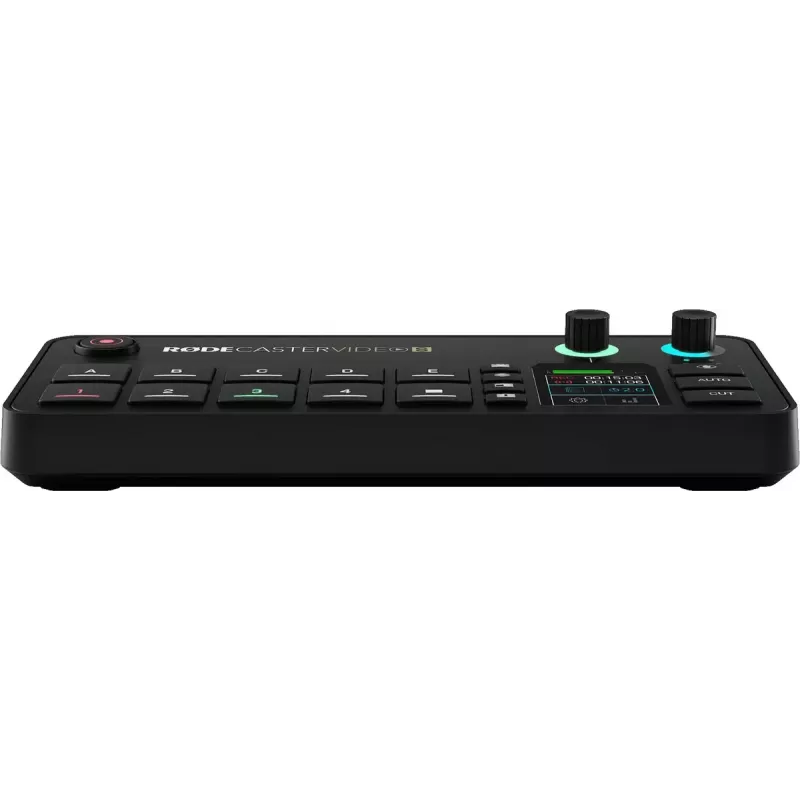 Daugiakanalė podcast'ų ir tiesioginių transliacijų gamybos konsolė Rode RodeCaster Video S RCVS-E – jutiklinis ekranas, Wi‑Fi, Bluetooth 5.3, 5x USB-C, 3x HDMI įėjimai, 1x HDMI išėjimas, microSD