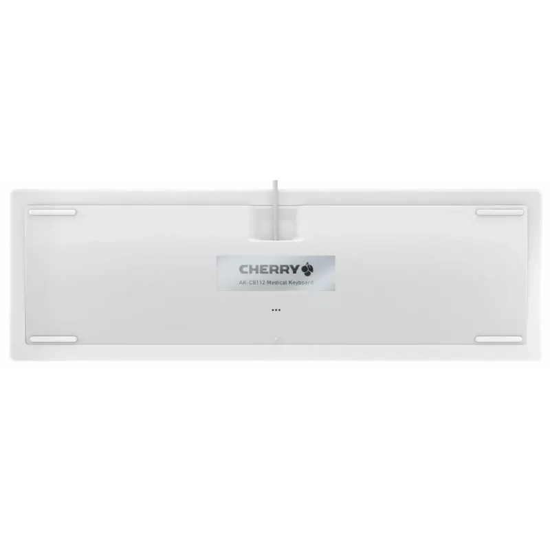 Pilno dydžio laido klaviatūra su aktyviais klavišais CHERRY AK-C8112 Medical USB QWERTZ 105 klavišai balta 1,8 m