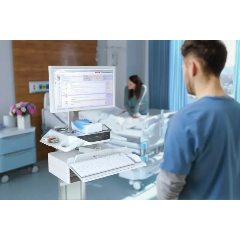 Pilno dydžio laido klaviatūra su aktyviais klavišais CHERRY AK-C8112 Medical USB QWERTZ 105 klavišai balta 1,8 m
