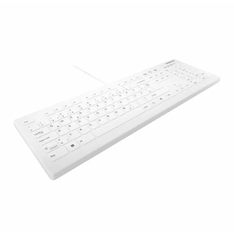 Pilno dydžio laido klaviatūra su aktyviais klavišais CHERRY AK-C8112 Medical USB QWERTZ 105 klavišai balta 1,8 m