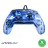 PDP Afterglow žaidimų pultas juodas mėlynas skaidrus USB Xbox One Series X S laidinis 2,4 m
