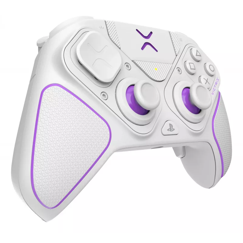 Žaidimų pultas VICTRIX 052-002-WH belaidis ir laidinis RF/USB, USB-C, 2000 mAh, PC/PS4/PS5, violetinė/balta