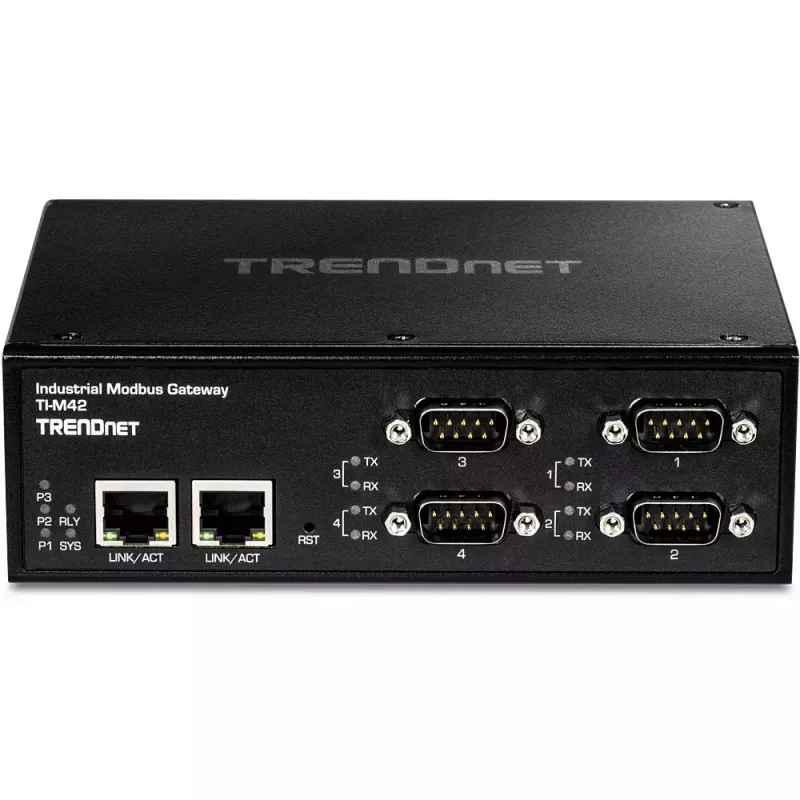 Trendnet TI-M42 pramoninis Modbus šliuzas / valdiklis 10/100 Mbit/s, IP30, juodas