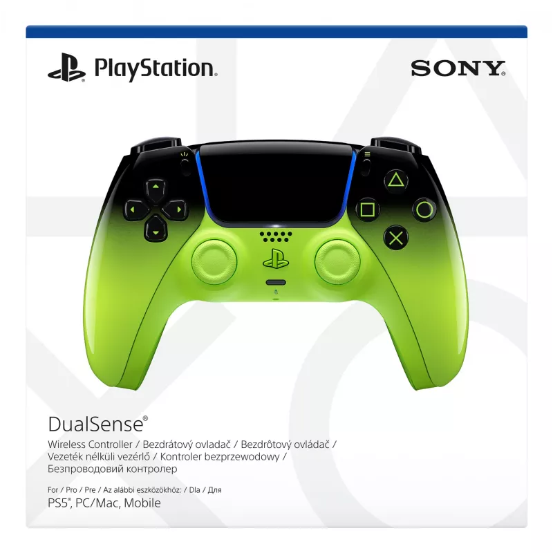 Žaidimų pultas Sony DualSense, PlayStation 5 – Bluetooth/USB, juodas/žalias, analoginis/digitalinis, USB-C