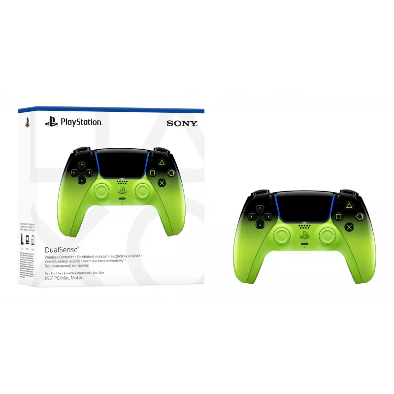 Žaidimų pultas Sony DualSense, PlayStation 5 – Bluetooth/USB, juodas/žalias, analoginis/digitalinis, USB-C