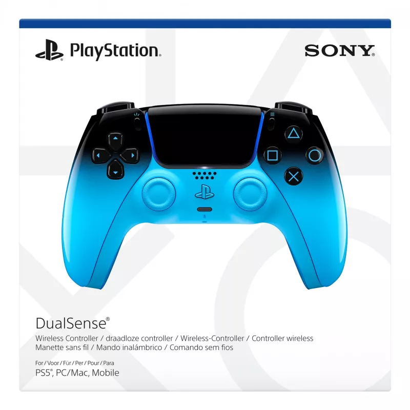 Valdiklis Sony DualSense, PlayStation 5, Bluetooth/USB, juodas/mėlynas, USB-C, baterija