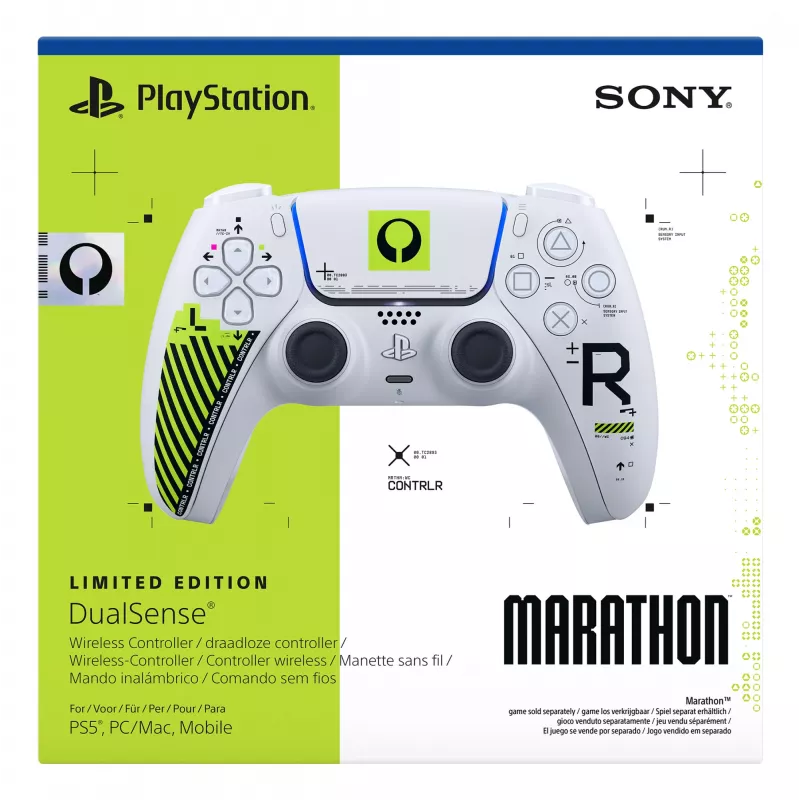 Valdiklis Sony DualSense, PlayStation 5 – Bluetooth/USB, Baltas/Žalias, Analoginis/Digitalinis, USB‑C