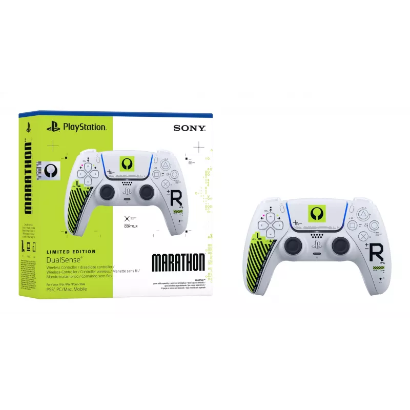 Valdiklis Sony DualSense, PlayStation 5 – Bluetooth/USB, Baltas/Žalias, Analoginis/Digitalinis, USB‑C