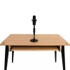 Stalinis mikrofoninis stovas Shure SH-DESKTOP1, apvalus metalinis pagrindas, 3/8 colio sriegis, aukštis 26,7–40,6 cm, juodas