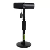 Stalinis mikrofoninis stovas Shure SH-DESKTOP1, apvalus metalinis pagrindas, 3/8 colio sriegis, aukštis 26,7–40,6 cm, juodas