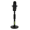Stalinis mikrofoninis stovas Shure SH-DESKTOP1, apvalus metalinis pagrindas, 3/8 colio sriegis, aukštis 26,7–40,6 cm, juodas