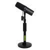 Stalinis mikrofoninis stovas Shure SH-DESKTOP1, apvalus metalinis pagrindas, 3/8 colio sriegis, aukštis 26,7–40,6 cm, juodas