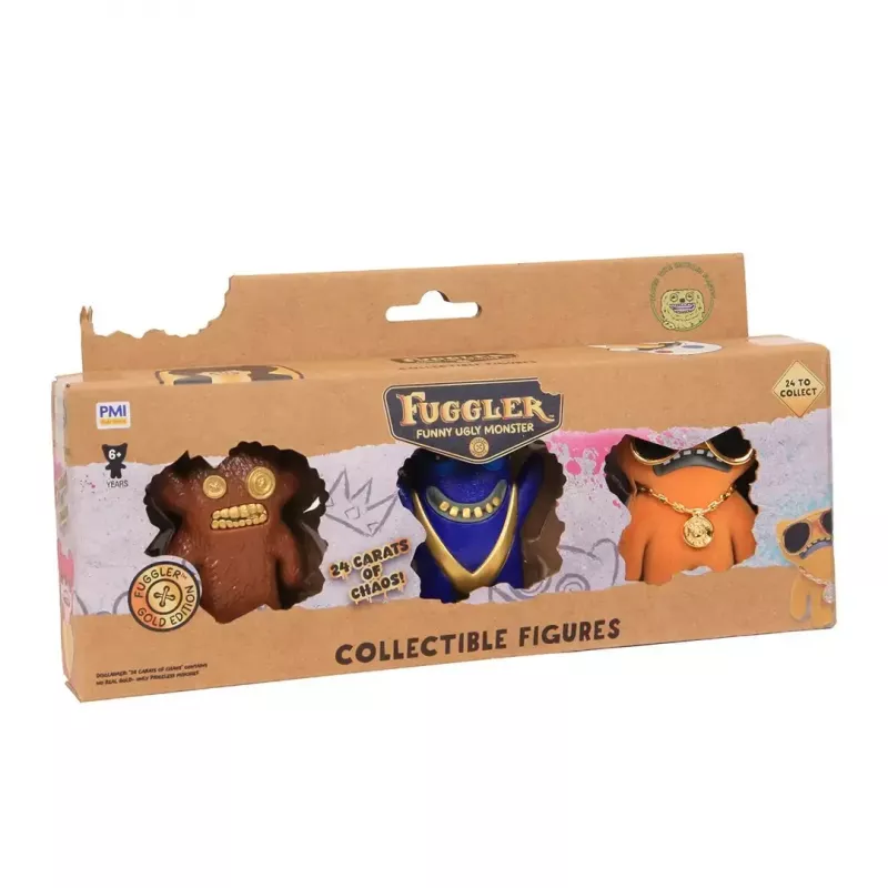 Veiksmo figūrėlių rinkinys p.m.i kids world FUGGLER S3 Gold Edition – 3 vnt. asorti