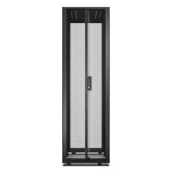 APC Easy Rack ER6282 42U 600x800 mm juodas su stogu, ratukais, kojelėmis, 4 laikikliais ir šoninėmis plokštėmis, be dugno